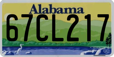 AL license plate 67CL217