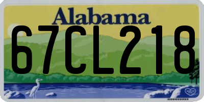 AL license plate 67CL218