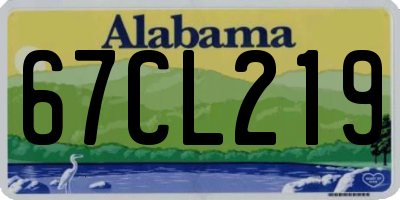 AL license plate 67CL219