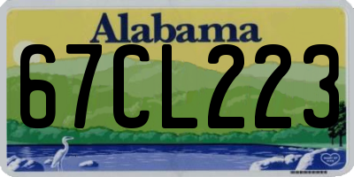 AL license plate 67CL223