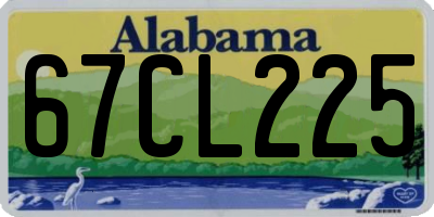 AL license plate 67CL225