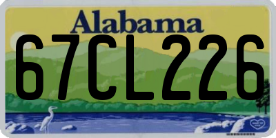 AL license plate 67CL226