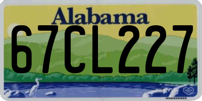 AL license plate 67CL227