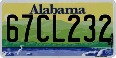 AL license plate 67CL232
