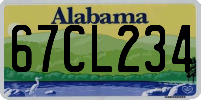 AL license plate 67CL234