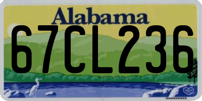 AL license plate 67CL236