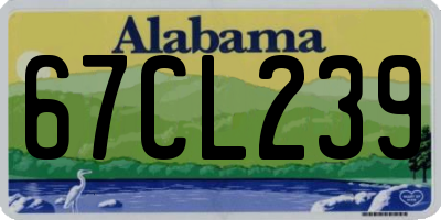 AL license plate 67CL239