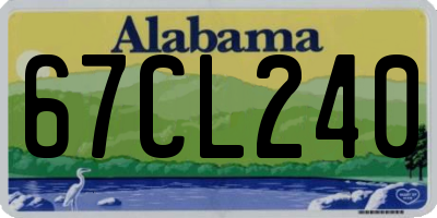 AL license plate 67CL240