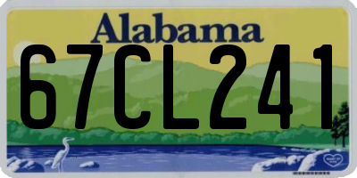AL license plate 67CL241