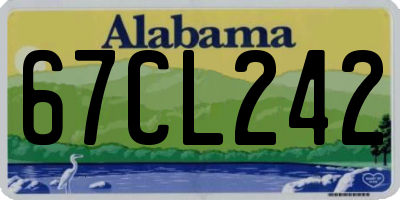 AL license plate 67CL242