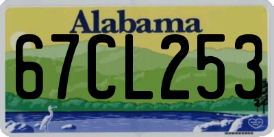 AL license plate 67CL253