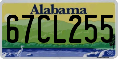 AL license plate 67CL255