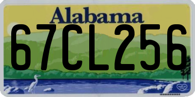 AL license plate 67CL256