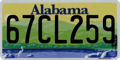 AL license plate 67CL259