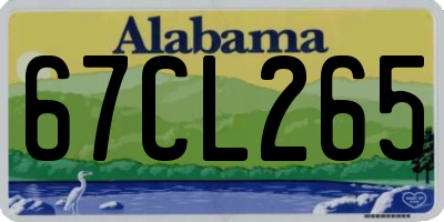 AL license plate 67CL265