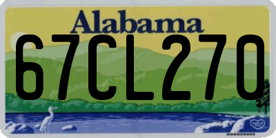 AL license plate 67CL270