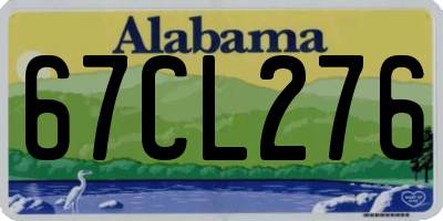 AL license plate 67CL276