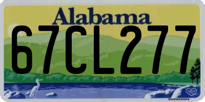 AL license plate 67CL277