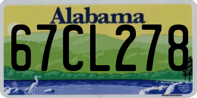 AL license plate 67CL278