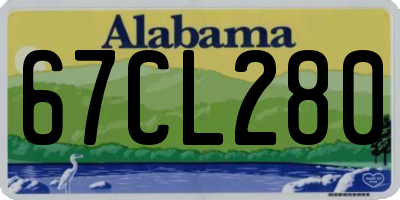 AL license plate 67CL280