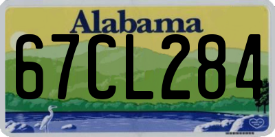 AL license plate 67CL284