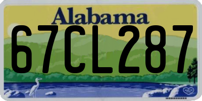 AL license plate 67CL287