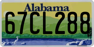 AL license plate 67CL288