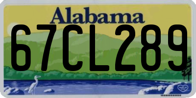 AL license plate 67CL289