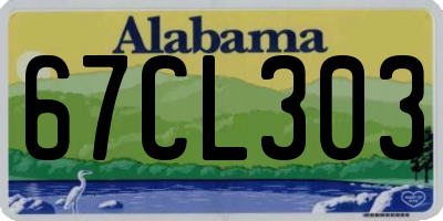 AL license plate 67CL303
