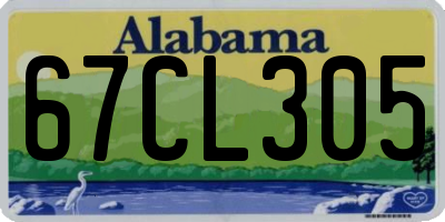 AL license plate 67CL305