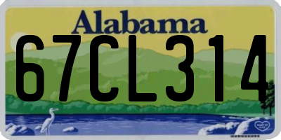 AL license plate 67CL314