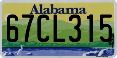 AL license plate 67CL315