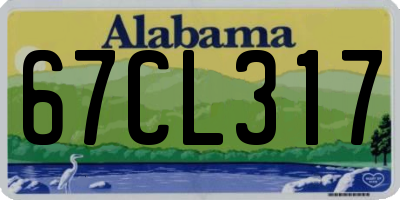 AL license plate 67CL317
