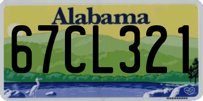 AL license plate 67CL321