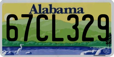 AL license plate 67CL329