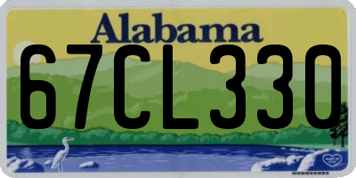 AL license plate 67CL330