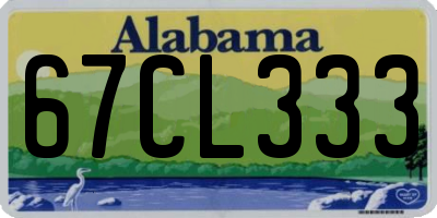 AL license plate 67CL333