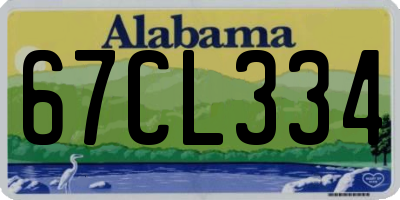AL license plate 67CL334
