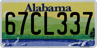 AL license plate 67CL337