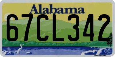 AL license plate 67CL342