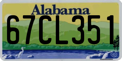 AL license plate 67CL351
