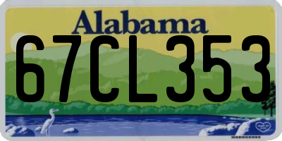 AL license plate 67CL353