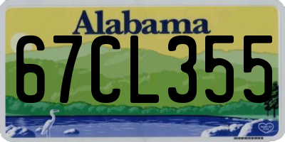 AL license plate 67CL355