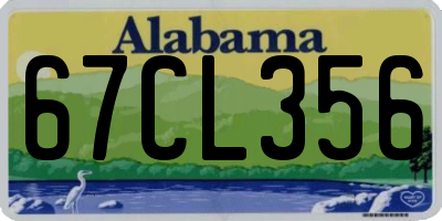 AL license plate 67CL356