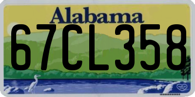 AL license plate 67CL358