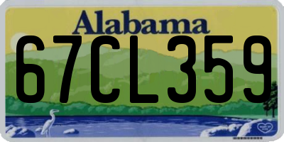 AL license plate 67CL359