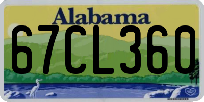 AL license plate 67CL360