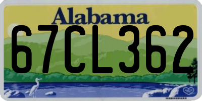 AL license plate 67CL362