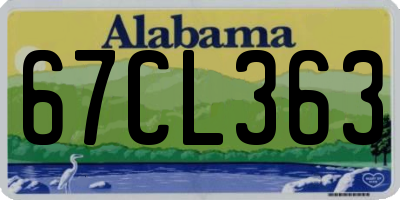 AL license plate 67CL363