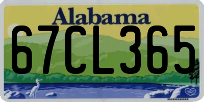 AL license plate 67CL365